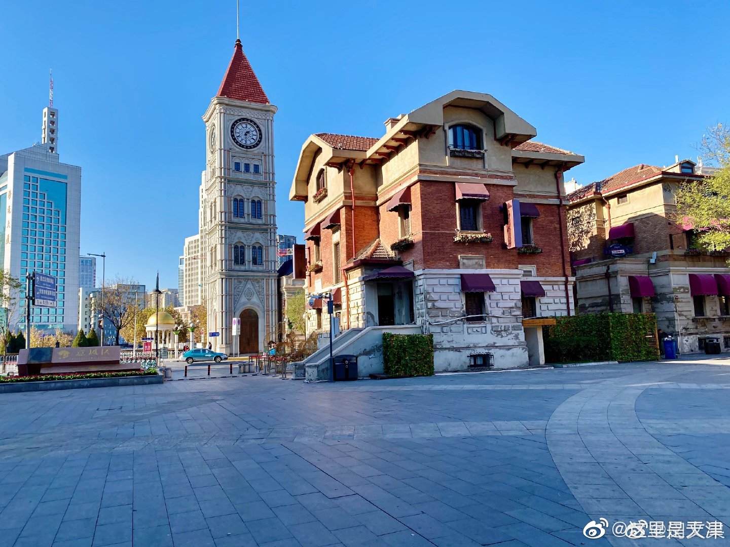 天津的意大利风情区,一处很完整意大利风格的大型建筑群,挺典雅的