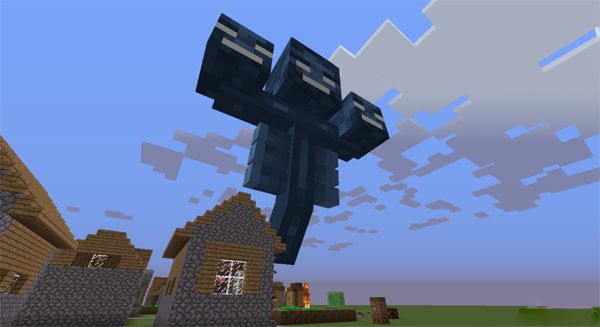 凋零才是《我的世界》最强boss?它这样强是因为有三个头吧