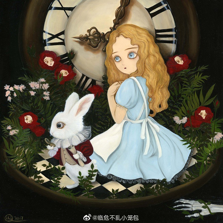 zhaoqili原创手绘作品欣赏 爱丽丝梦游记