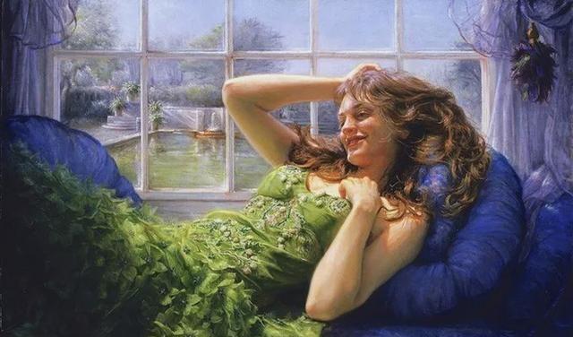 她的作品有一种沐浴阳光的暖感,善于借助色彩,传达自己主观情绪感受