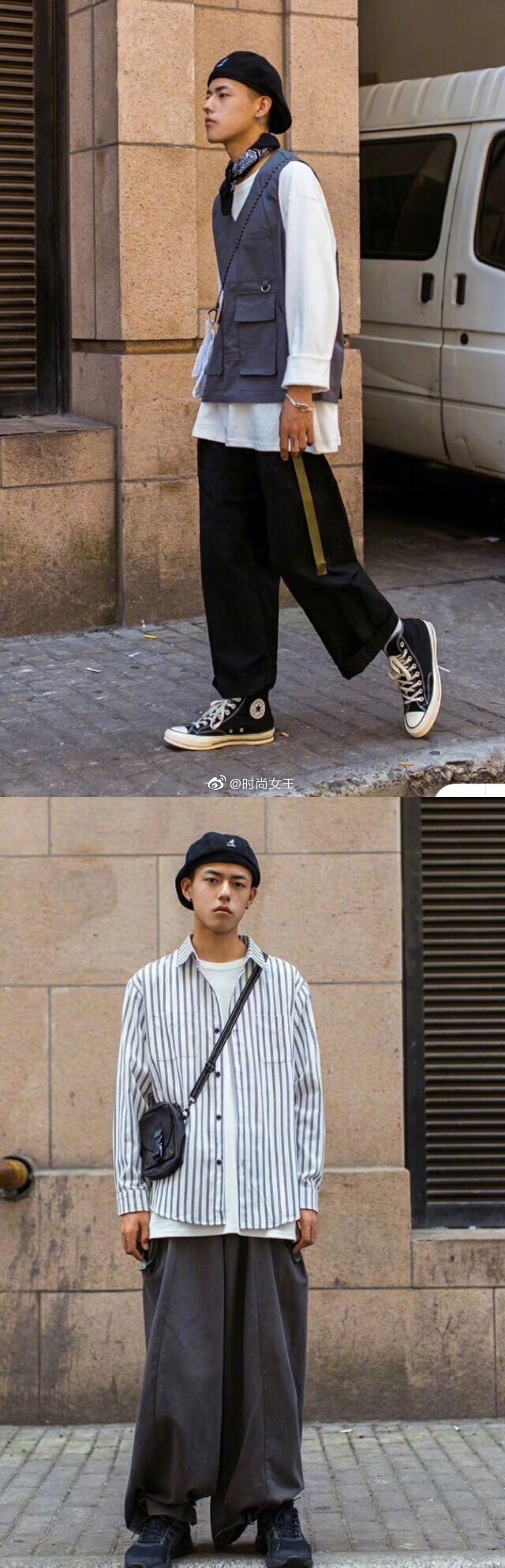 男生日常的工装风格穿搭示范,日系和港风的完美结合