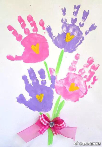 简单有趣的手掌印画