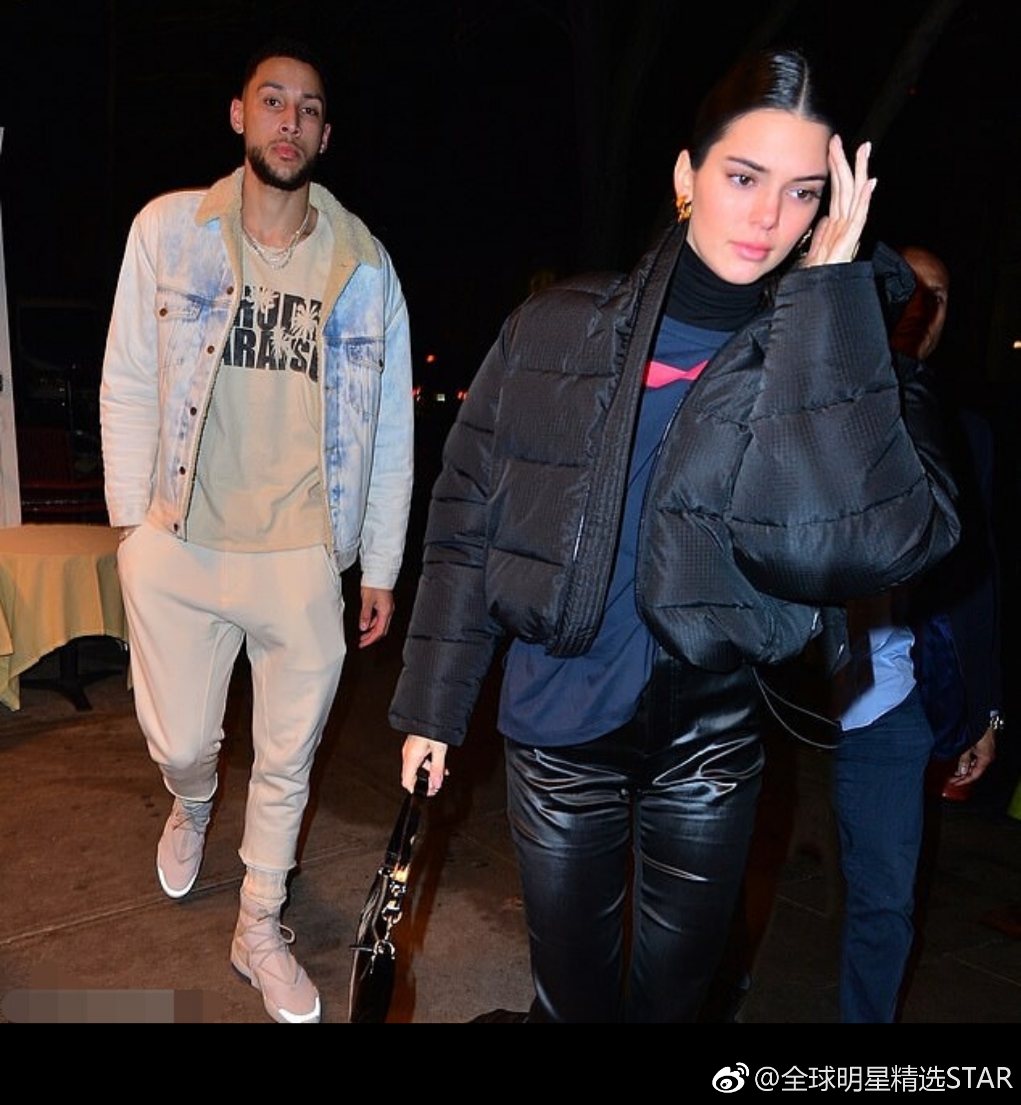 nba球星本西蒙斯和女友肯豆入住纽约酒店,如胶似漆似新婚