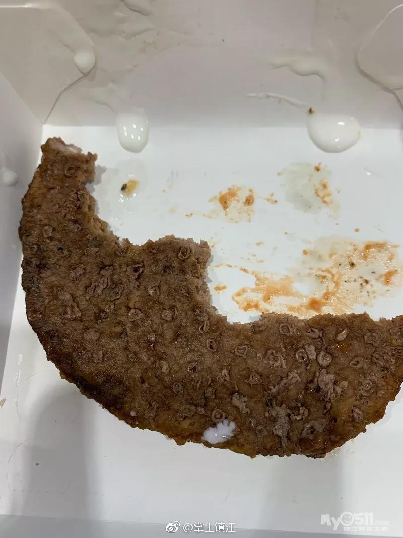 镇江汉堡王牛肉疑用淋巴肉
