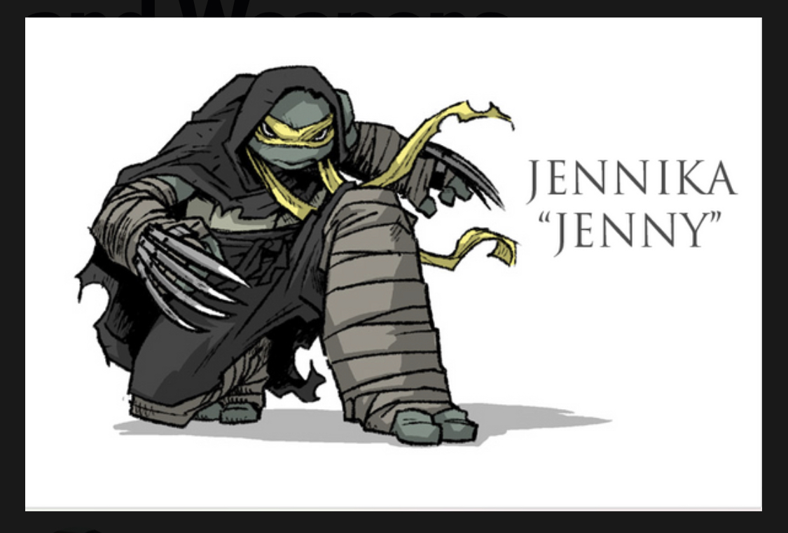 根据发行商dw公布即将在忍者神龟95加入的雌性角色名为jennika
