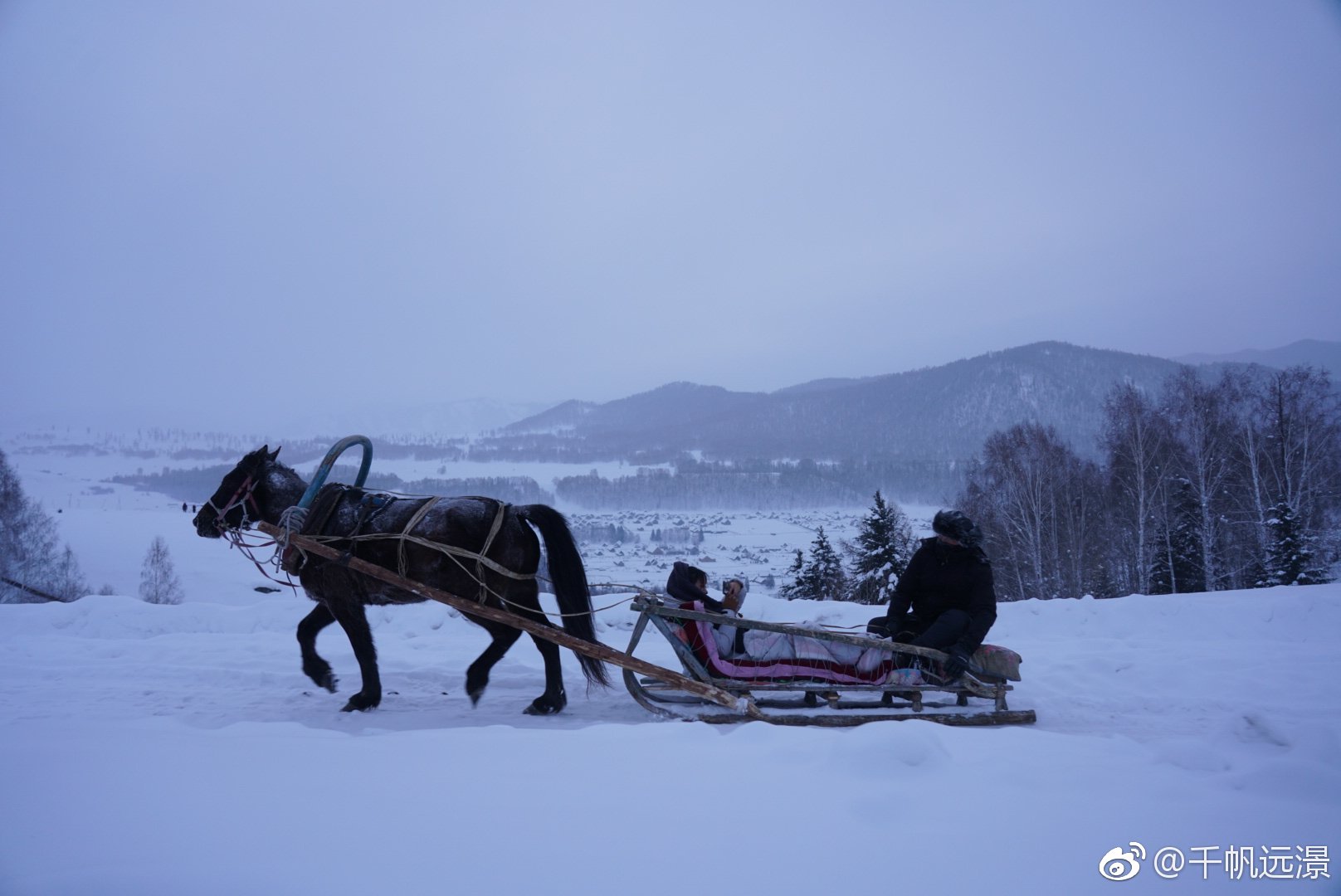 这个冬天,在童话般的新疆禾木,体验一场更童话马拉雪橇运动