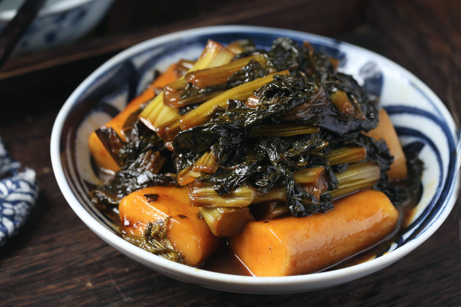 宁波冬至味道:大头菜烤年糕