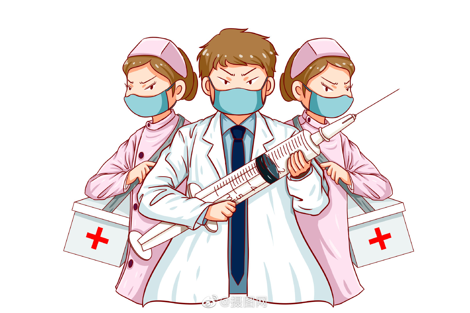 萌萌的医务天使们,感谢你们