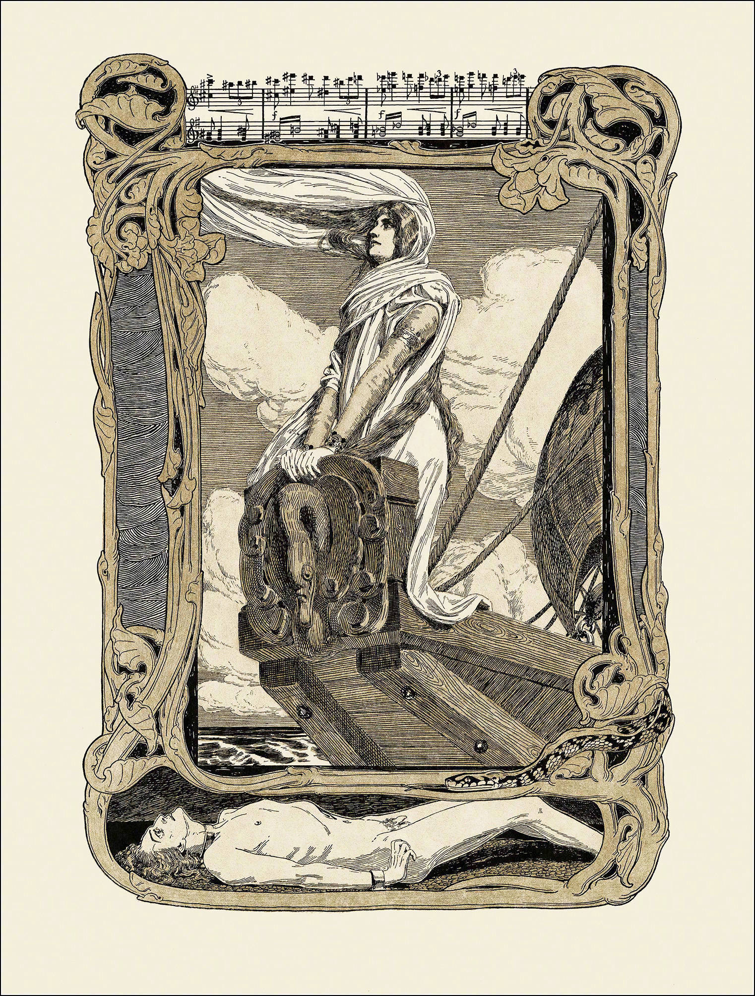 19世纪插画家 franz stassen 为浪漫主义音乐大师瓦格纳的歌剧《特里