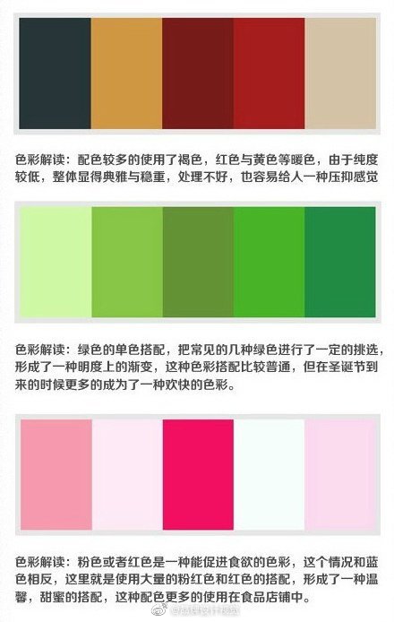 经典配色方案,不仅推荐了多组优秀的色彩搭配