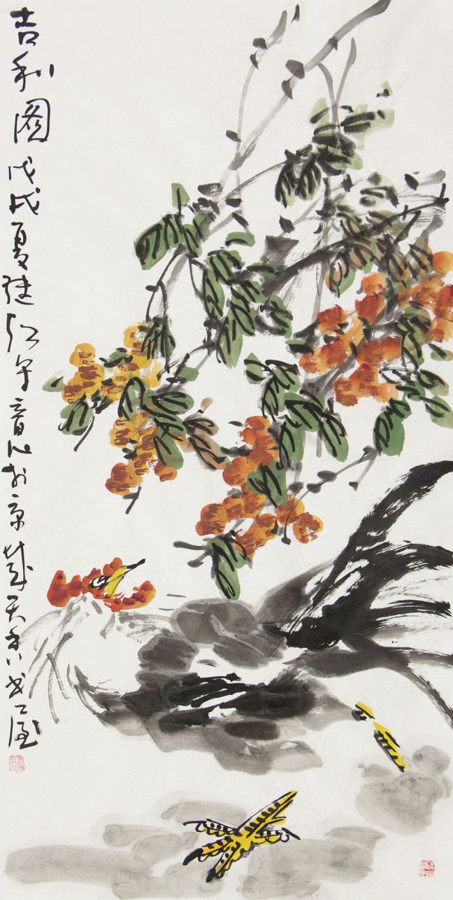 刘继红花鸟画作品赏析:墨色和谐,生趣自然,视觉效果极佳