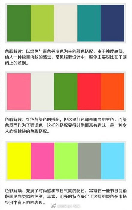 经典配色方案,不仅推荐了多组优秀的色彩搭配