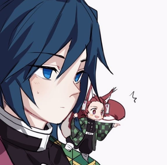 富冈义勇和炭治郎松鼠!好有爱啊(cr.ins:tanjirou__21)