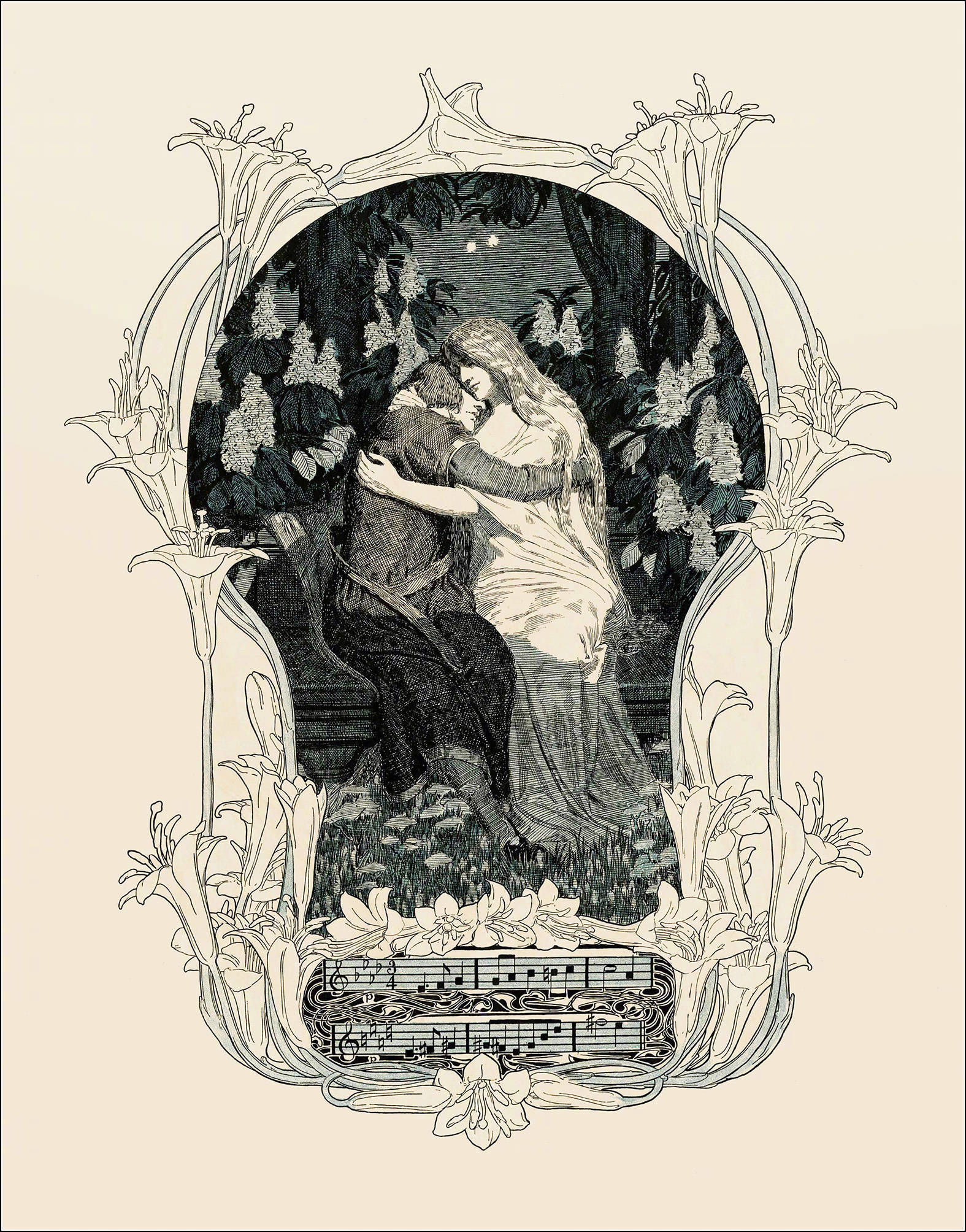 19世纪插画家 franz stassen 为浪漫主义音乐大师瓦格纳的歌剧《特里