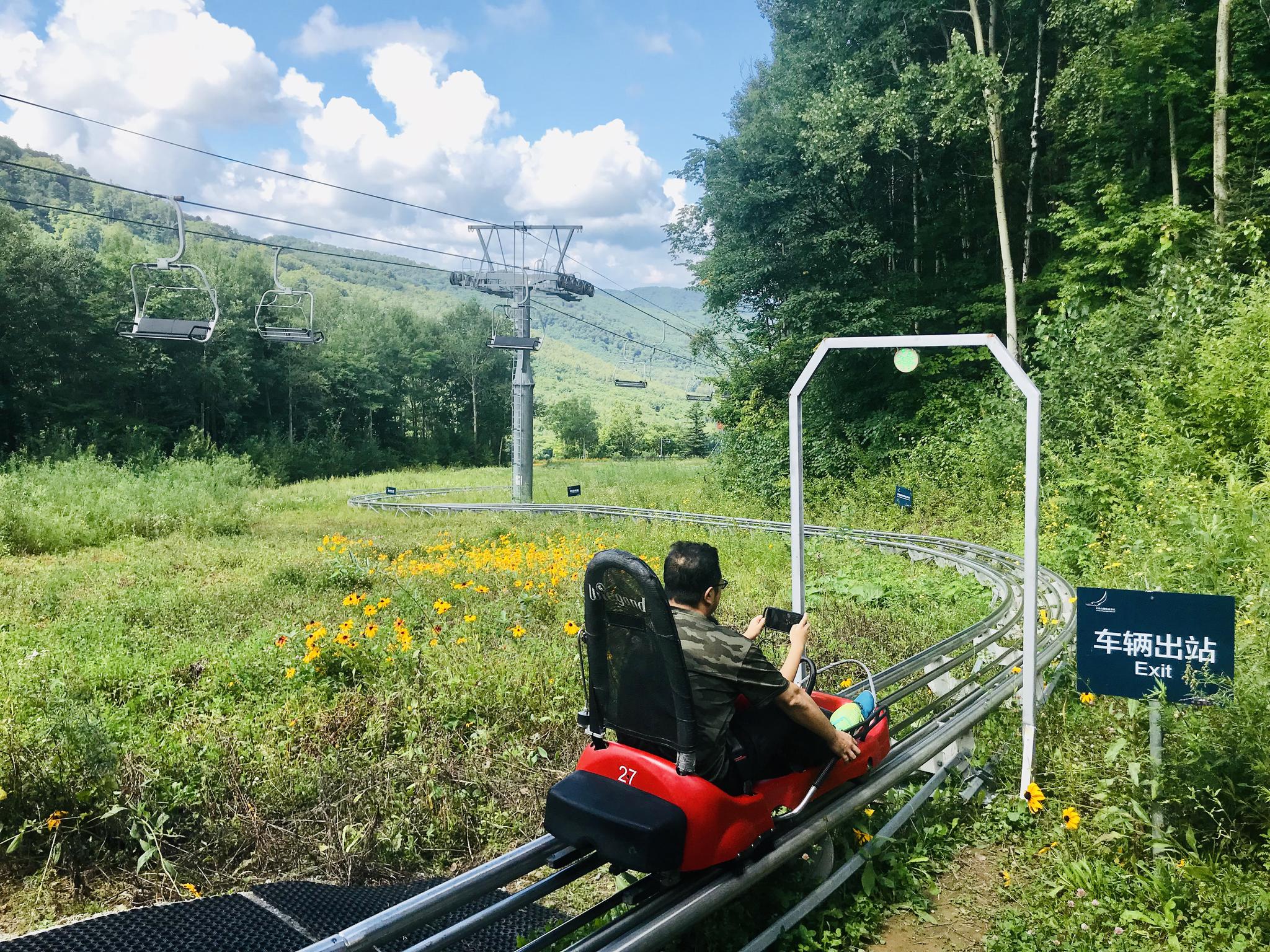 长白山征西滑道呼啸而下的刺激中欣赏仙境般的森林花海