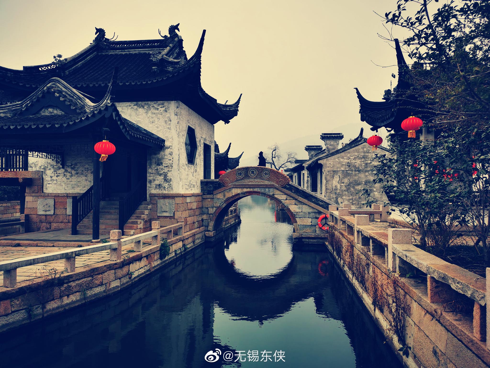 在无锡城西面的惠山古镇上,就有一条叫作"龙头河"的小河浜_高清图集