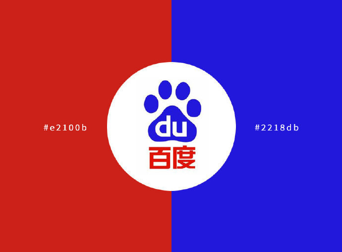 红蓝配色的LOGO