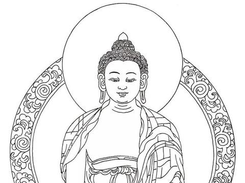 一套佛像线稿42张,阿弥陀佛,好图转发收藏