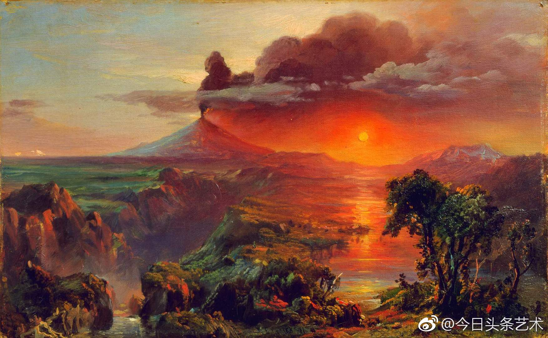 弗雷德里克·埃德温·丘奇风景画派的主要人物|森林|冰峰|情趣|浪漫主义|热带_新浪新闻