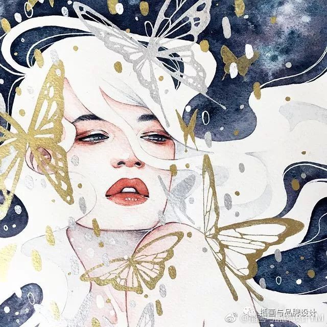 来自澳大利亚的插画师kelogsloops,他喜欢画水彩少女