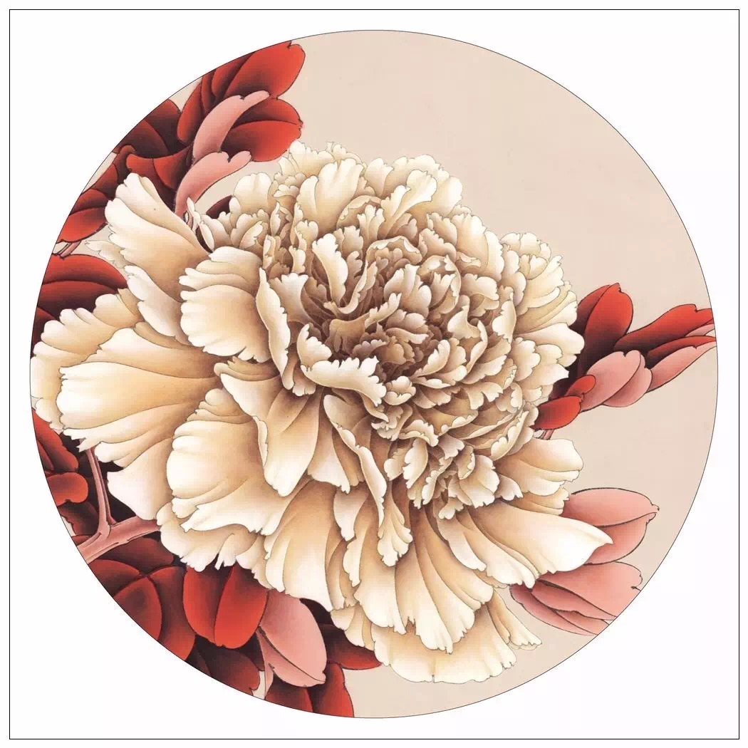 工笔技法 | 牡丹白描及着色过程图|李晓明|白描|工笔_新浪新闻