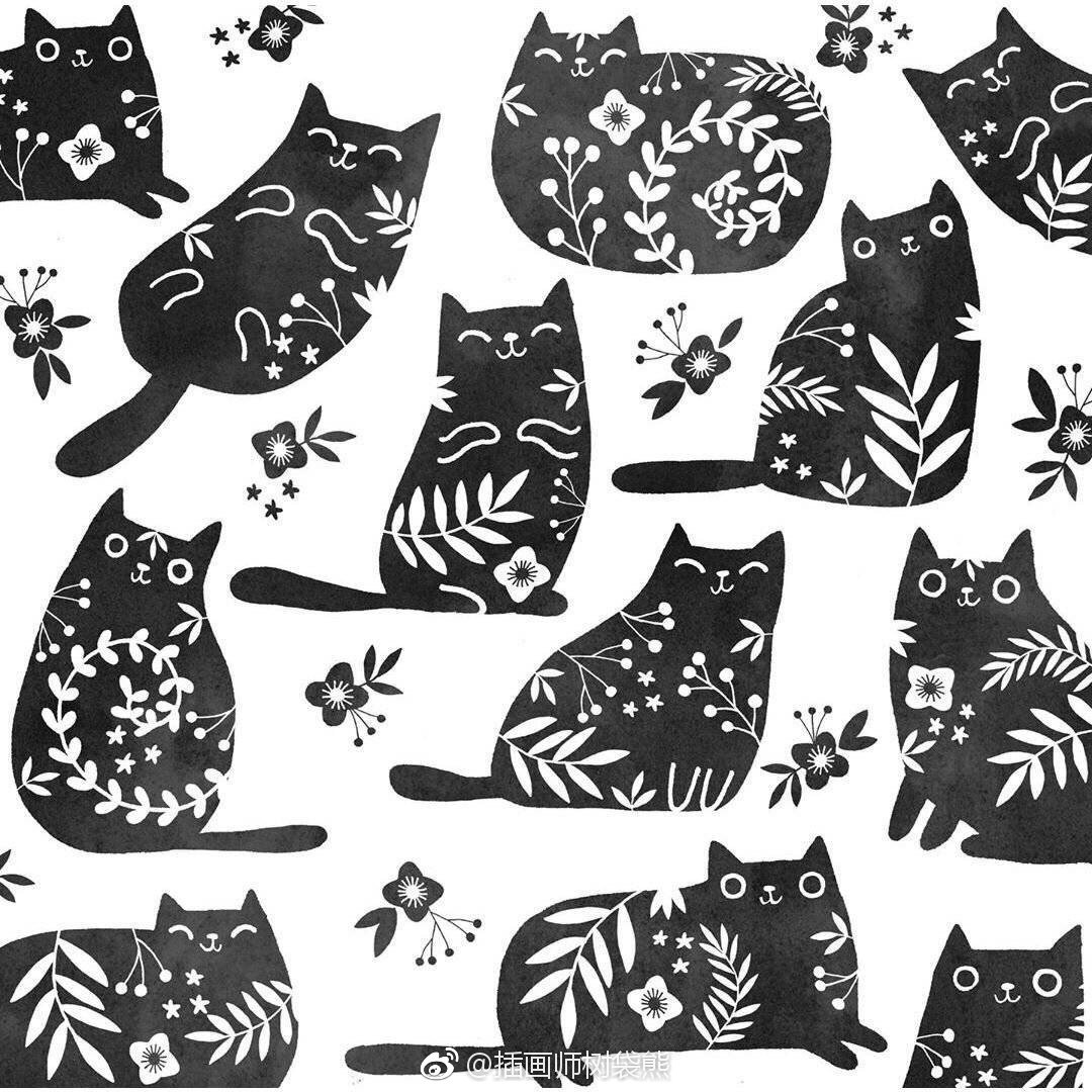 法国插画师 Angie Rozelaar 猫咪系列插画设计作品她闲来无事决定持续|插画师|猫咪|猫_新浪新闻