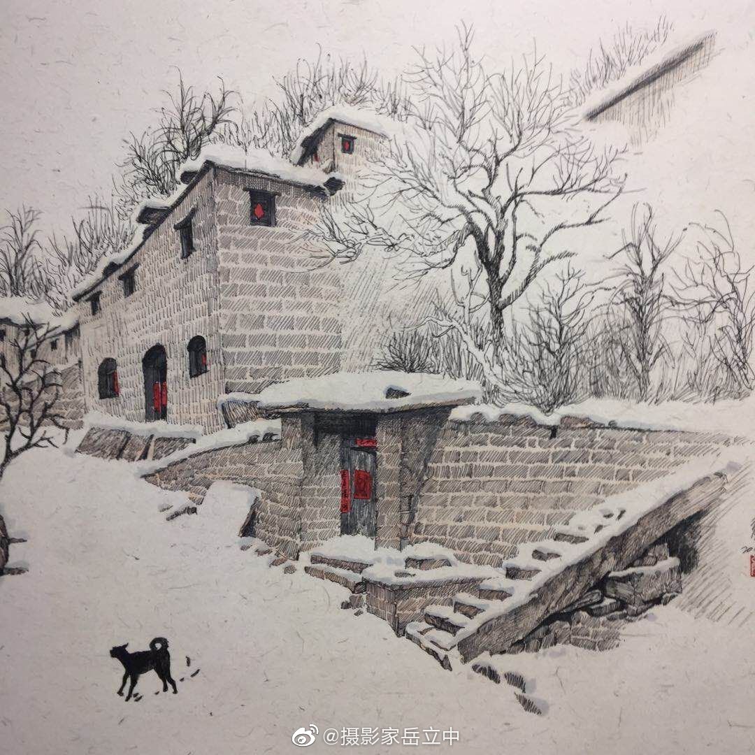 韩秀强钢笔画‖太行暖雪系列精品展将在俄罗斯举办