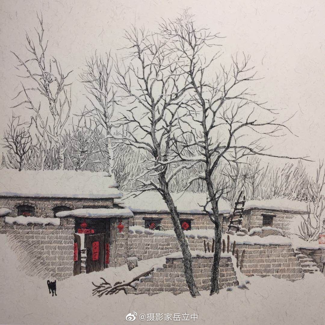 韩秀强钢笔画‖太行暖雪系列精品展将在俄罗斯举办