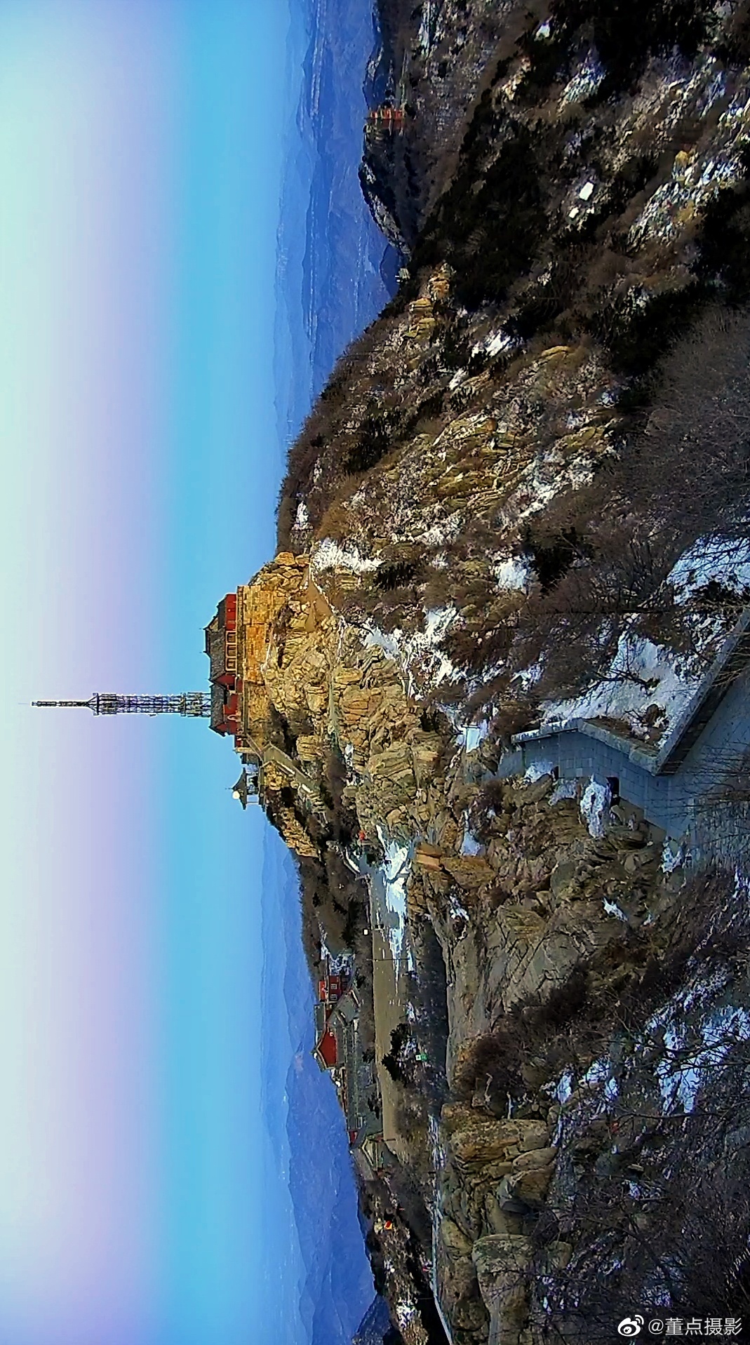 泰山旭日东升,玉皇顶日照金山全过程!祈盼与祝福国泰民安