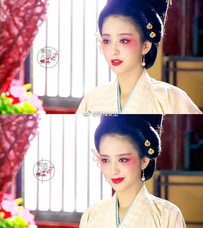 佟丽娅《梦回唐朝》陶美人的完美还原了古代唇妆和眼妆特有的韵味和风