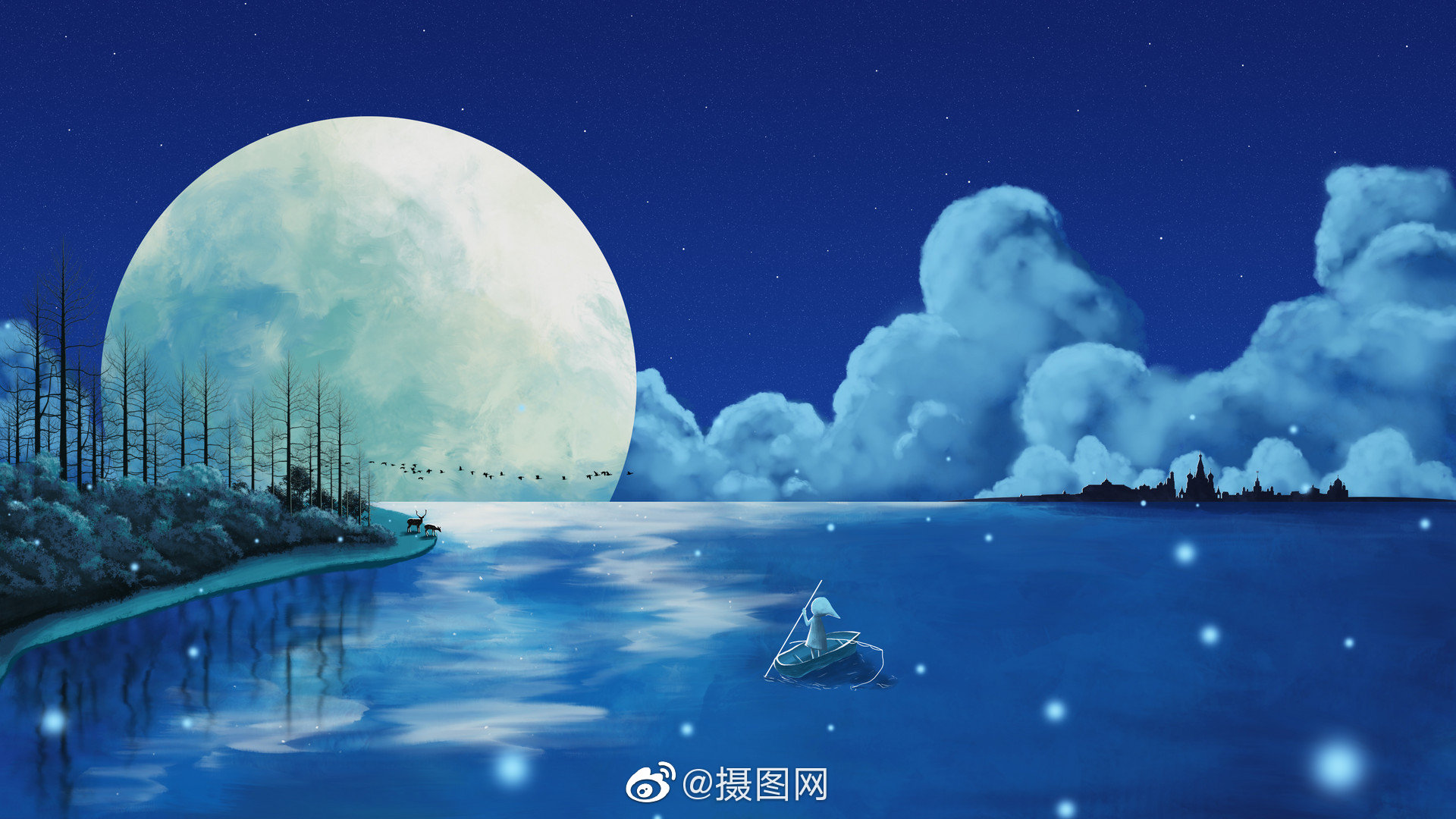 早安~是时候换一拨电脑壁纸啦!蓝色系极简风壁纸