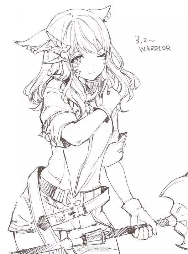 大神的线稿有没有兴趣临摹一下bymomocoharu微博美学