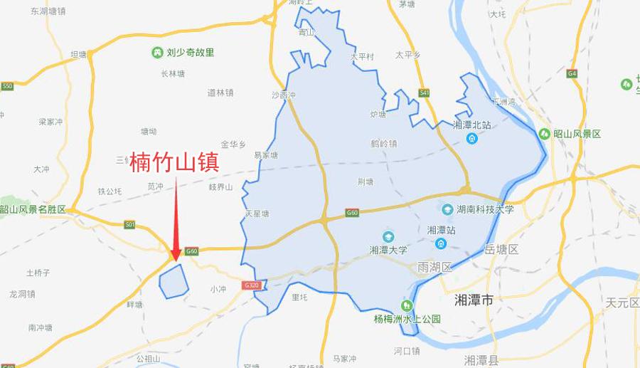 湖南湘潭雨湖区最有趣的镇, "飞"到其他县境内, 是全国重点镇