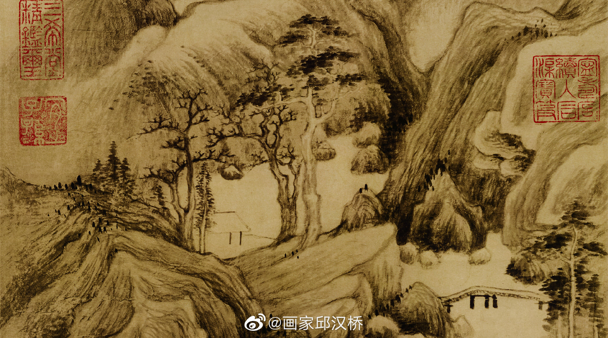 葑泾访古图明代董其昌水墨纸本纵80厘米横298厘米