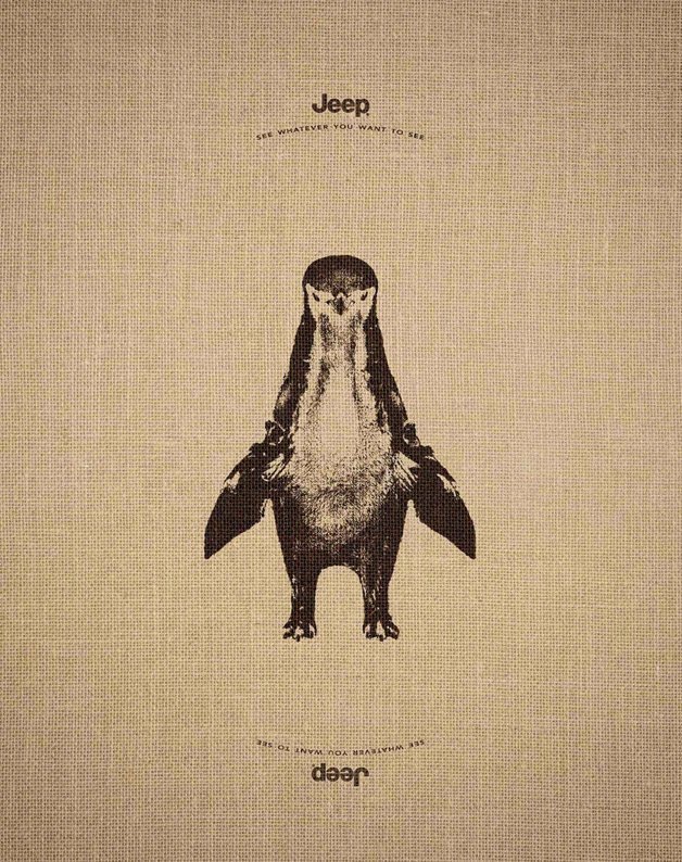 李奥贝纳公司曾获得戛纳金奖的平面广告作品,有趣的视觉错觉