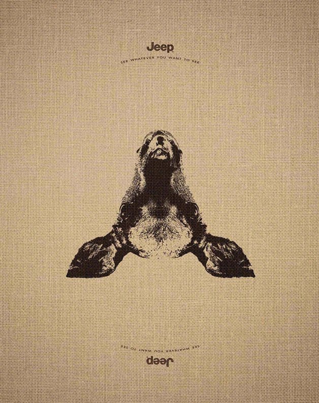 李奥贝纳公司曾获得戛纳金奖的平面广告作品,有趣的视觉错觉