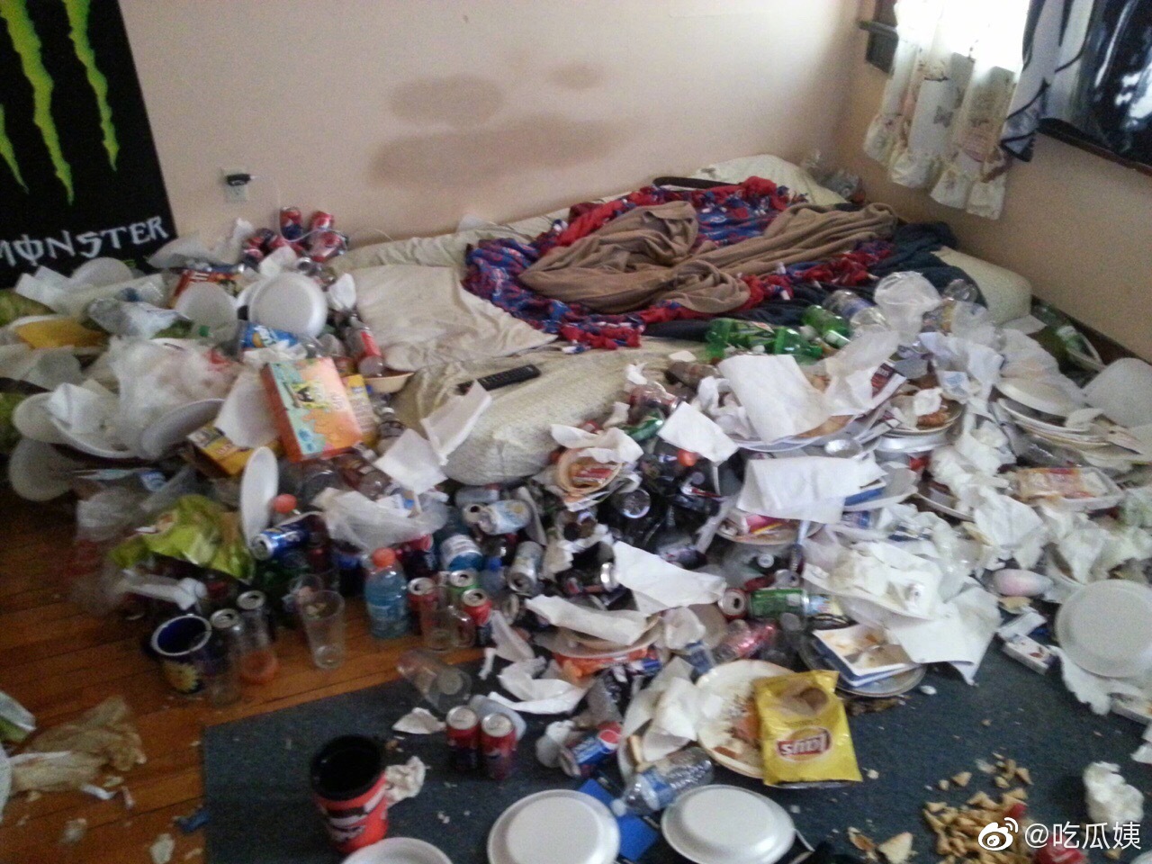 外国网友们发自家房间表示这就是房间太乱太脏不收拾的结果