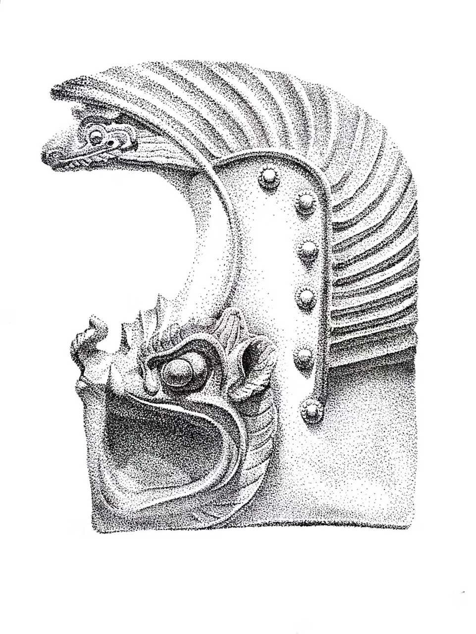 点绘·古建筑构件—唐 鸱吻@木患也