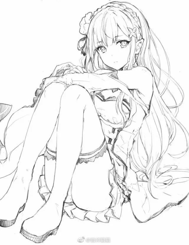 大神的线稿有没有兴趣临摹一下bymomocoharu微博美学