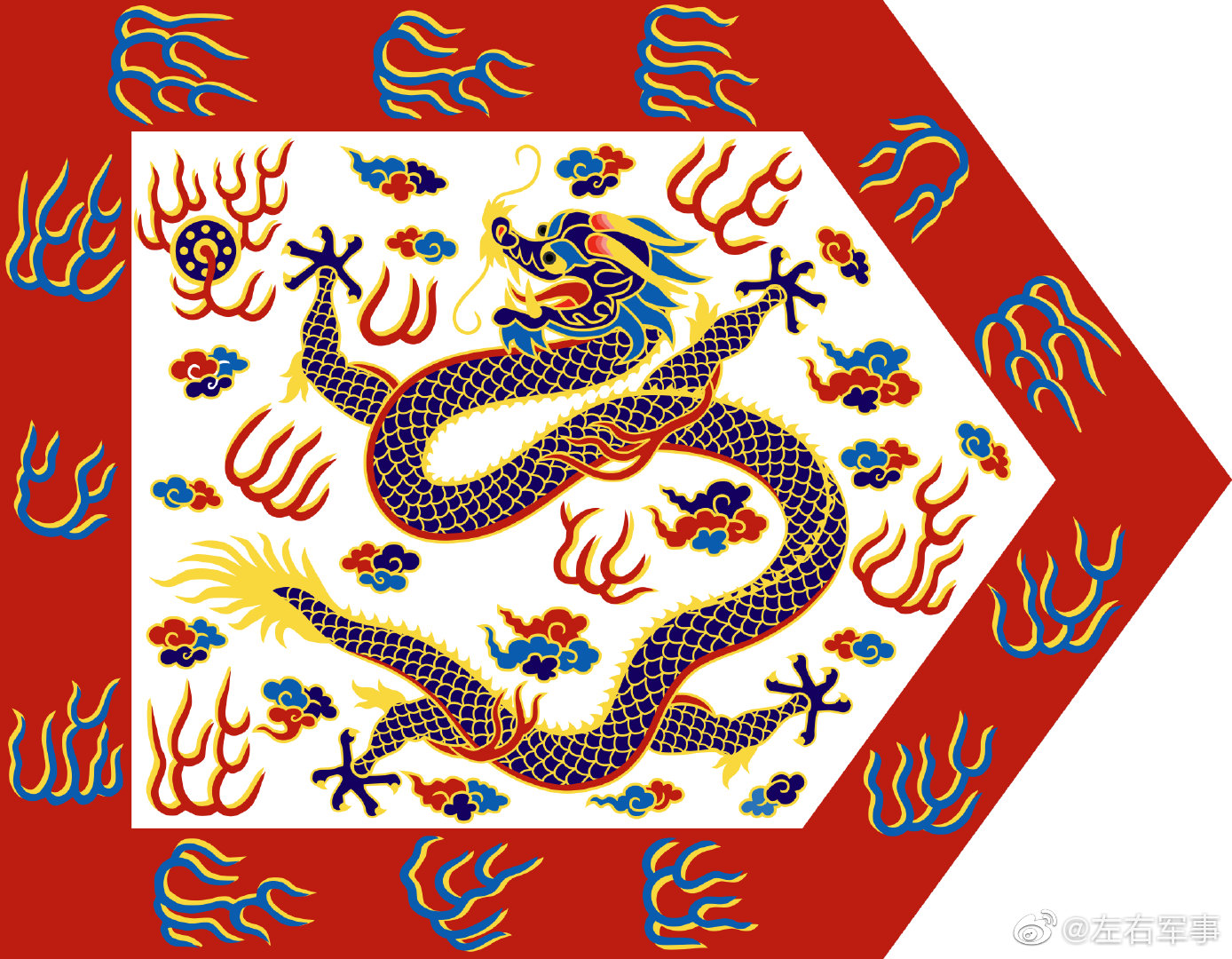满清八旗的旗帜,从左到右,从上到下依次为:镶黄旗 ,正黄旗|白旗|镶黄旗|正黄旗_新浪新闻