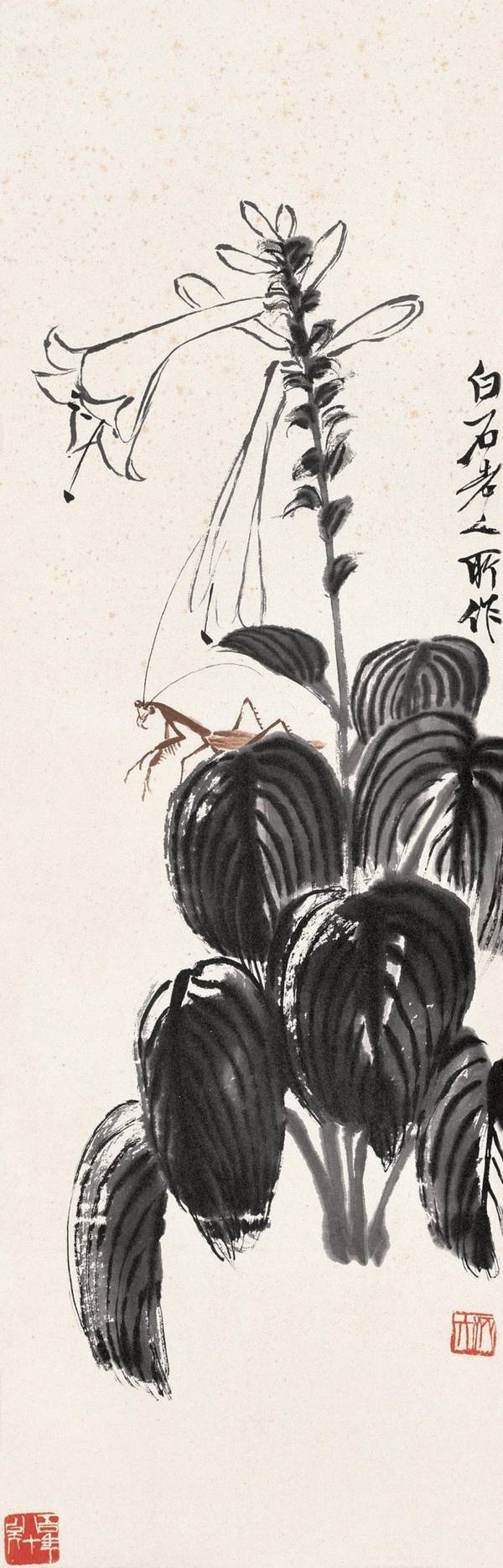 群芳争艳齐白石花鸟画欣赏