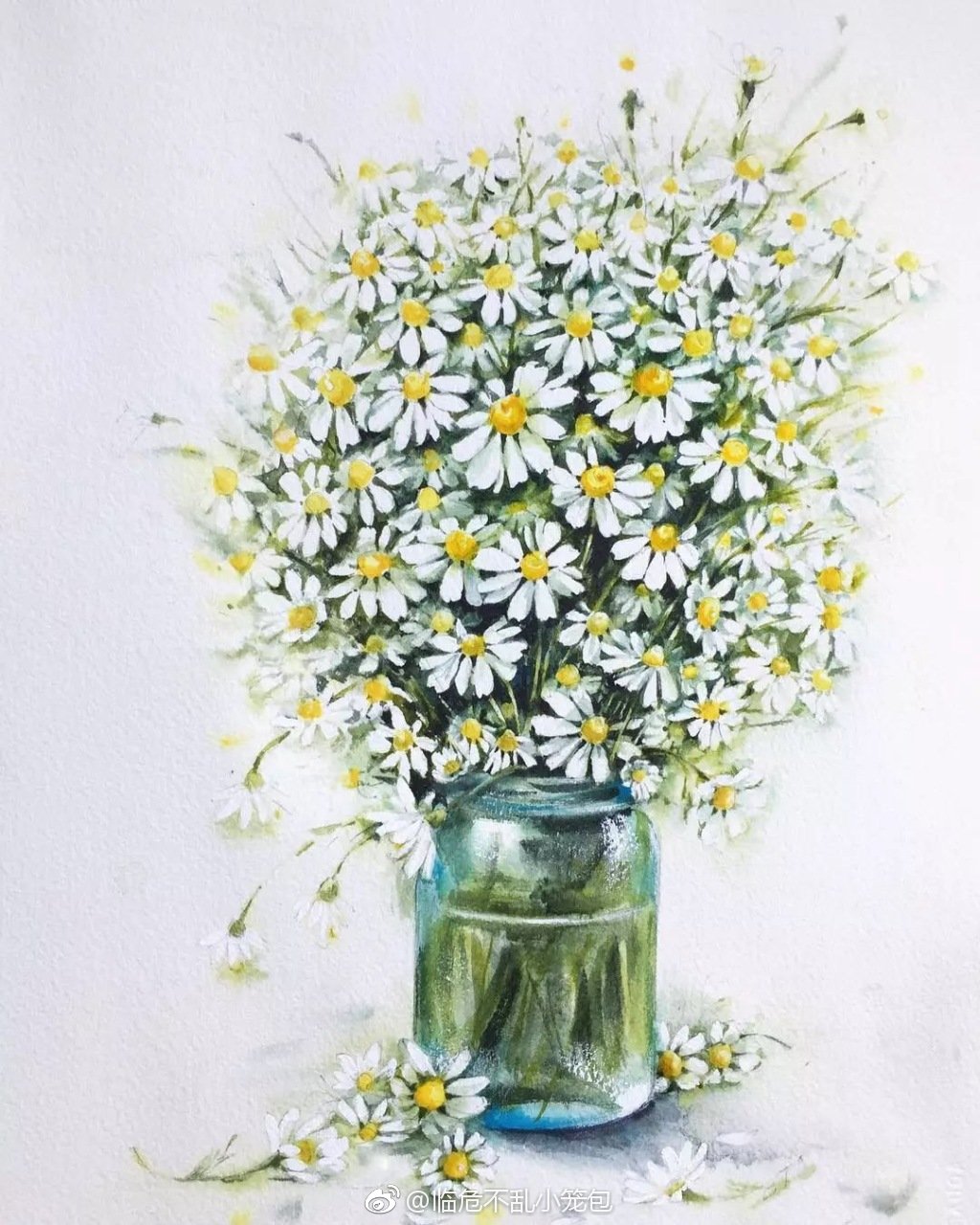 朗 莫茨 南非艺术家她将一朵朵鲜花鲜活表达在纸上,花瓣的边缘