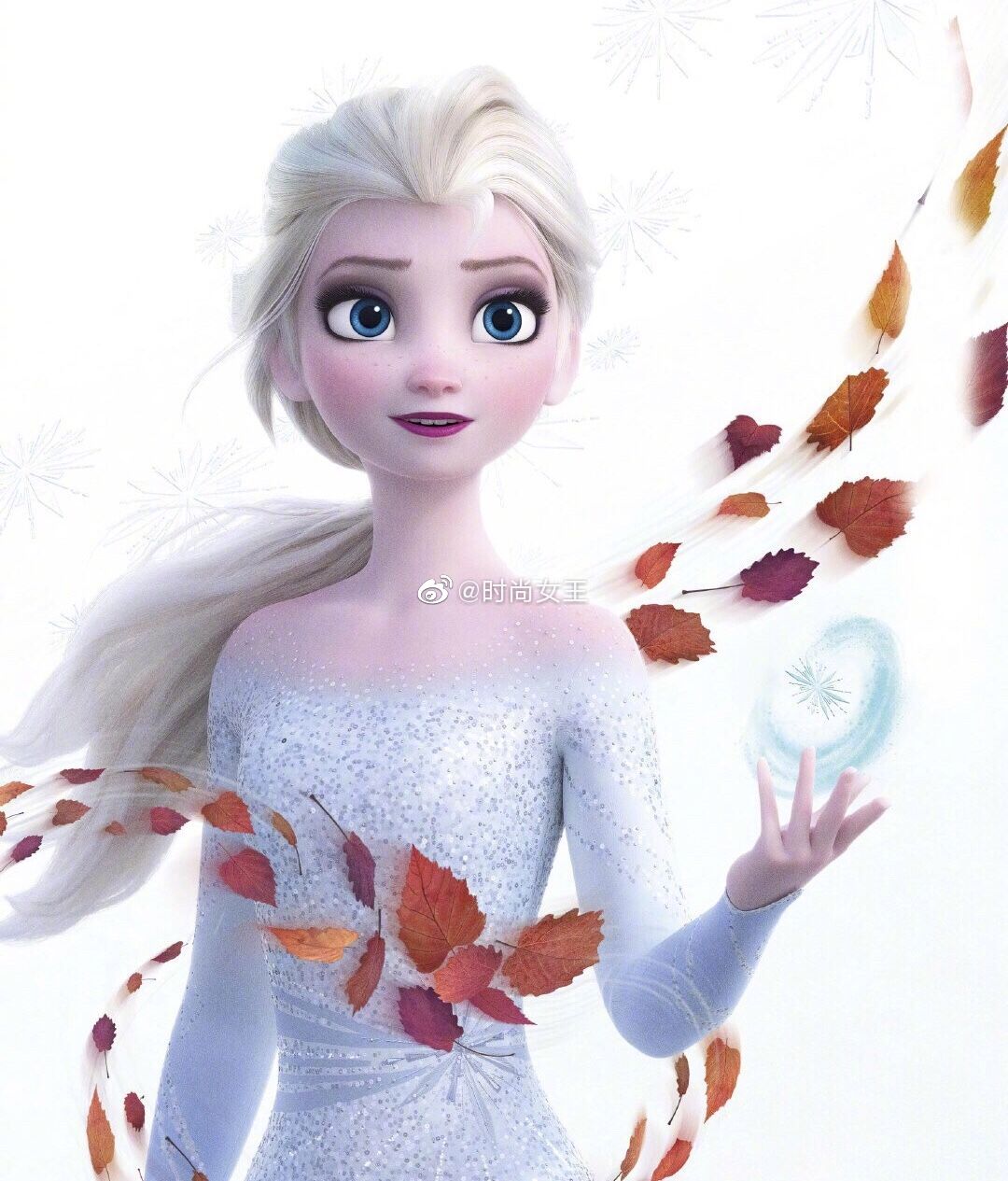 冰雪奇缘,Elsa和Anna的服装也太精美好看了吧,雪宝和风灵也超可爱