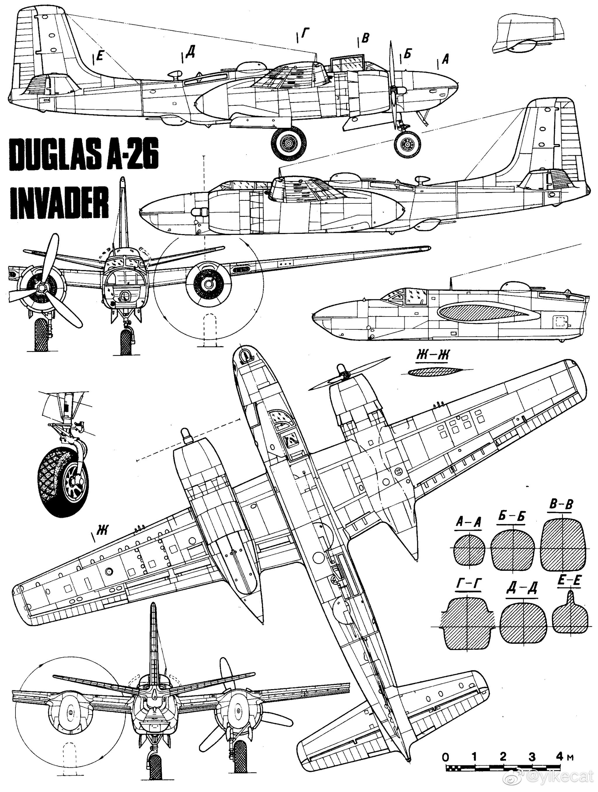 年至1965年被命名为b-26)是一架美国双引擎轻型轰炸机和对地攻击飞机