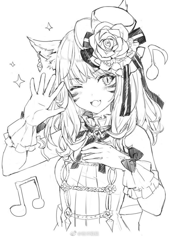 大神的线稿有没有兴趣临摹一下bymomocoharu微博美学