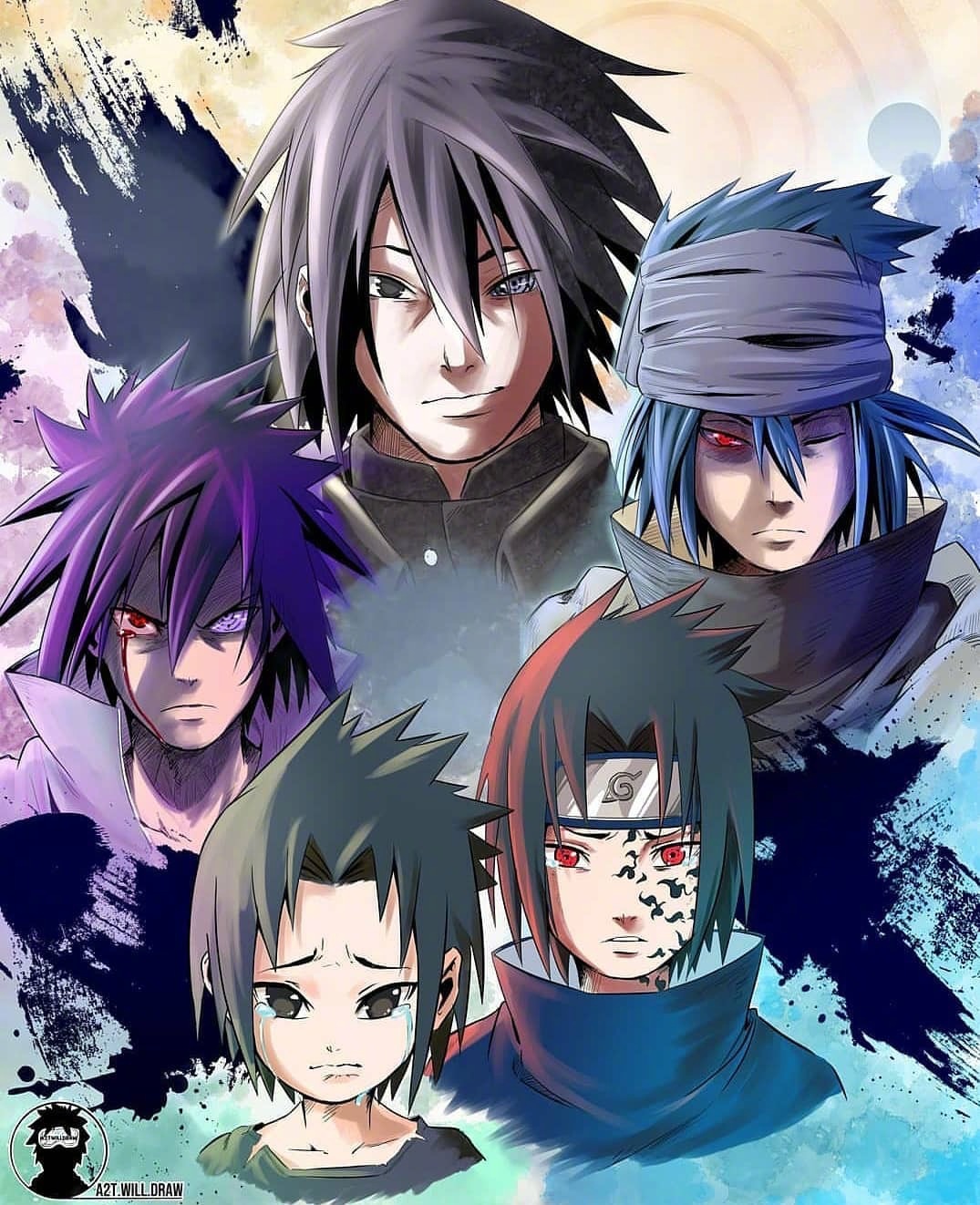 佐助&鸣人 （.a2t.will.draw）