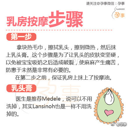 孕期乳房按摩及产后涨奶解决办法