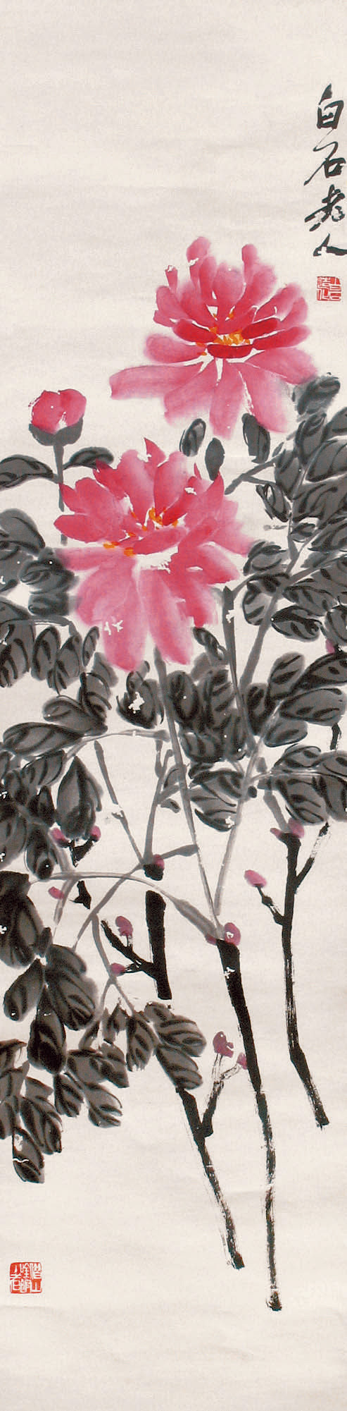 群芳争艳齐白石花鸟画欣赏