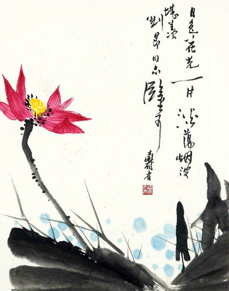 潘天寿大写意荷花