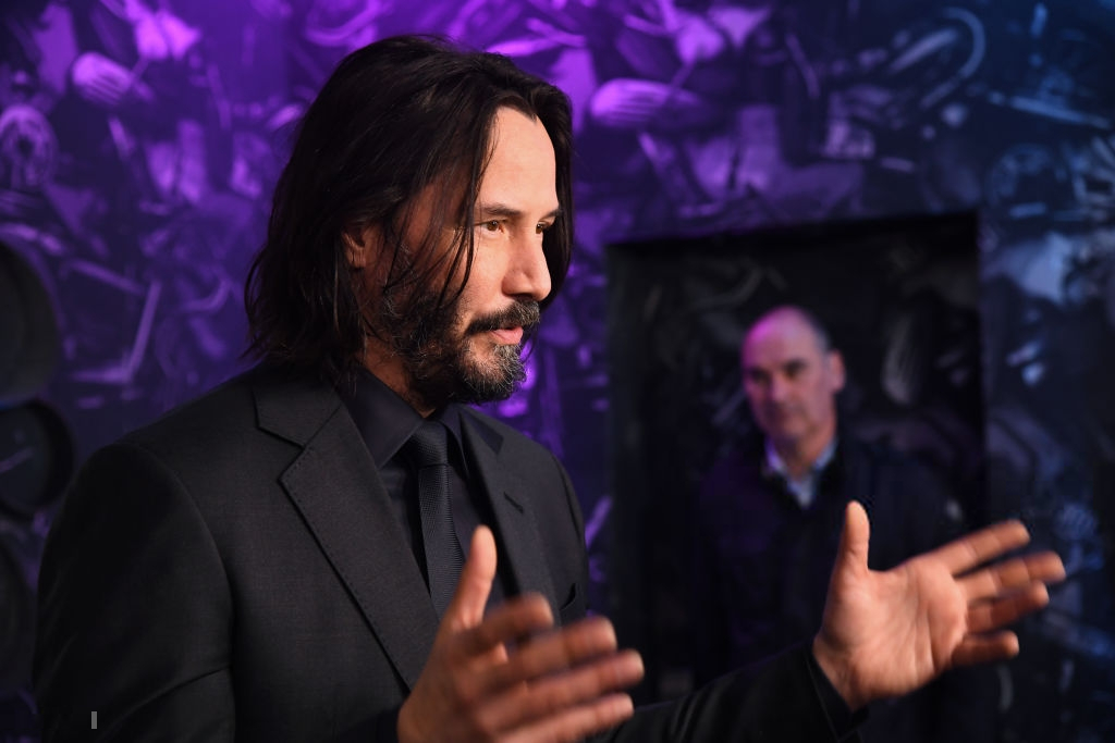 基哥好帅keanureevesattendsthejohnwickspecialscreeni